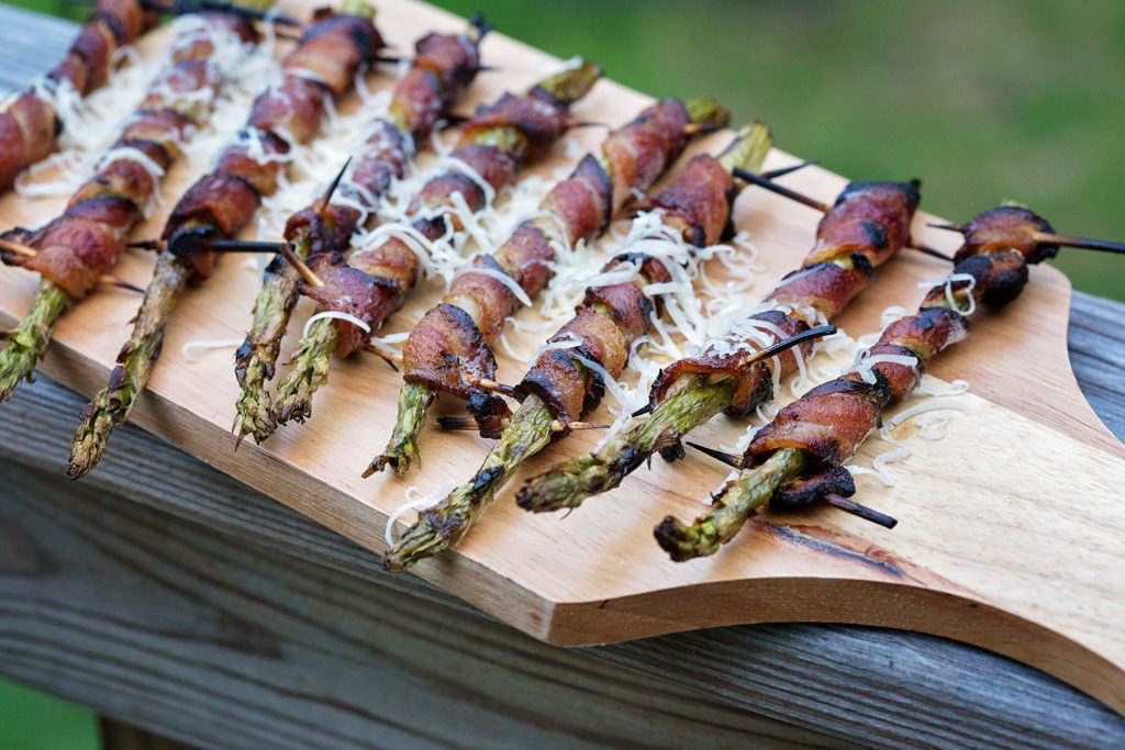 Grilled Bacon Wrapped Asparagus blends the flavors of asparagus, bacon, and parmesan in an easy grilled appetizer or side dish.
