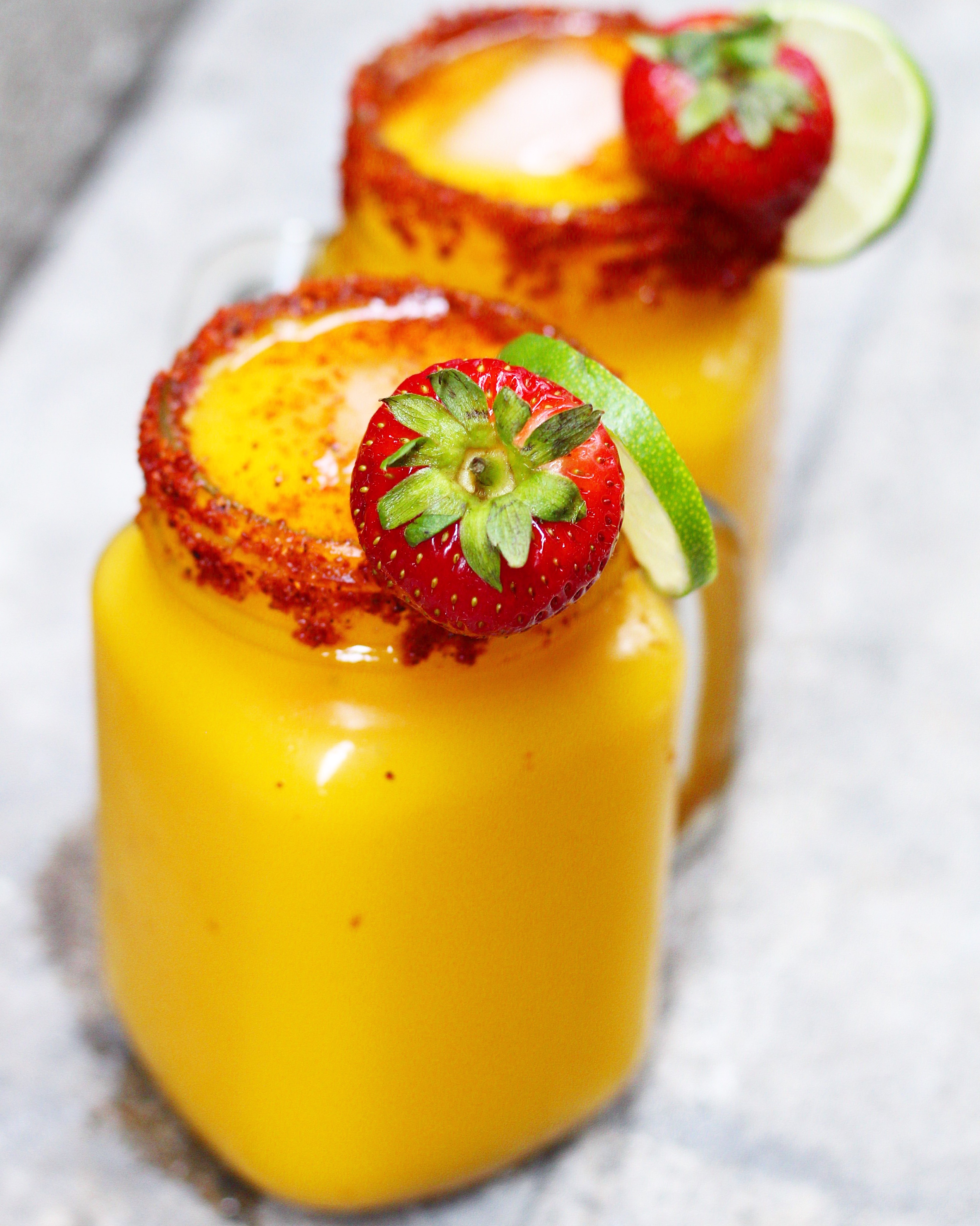 Frozen Mango Lemonade a simple beautiful and refreshing drink bursting with summer seasonal flavors.
