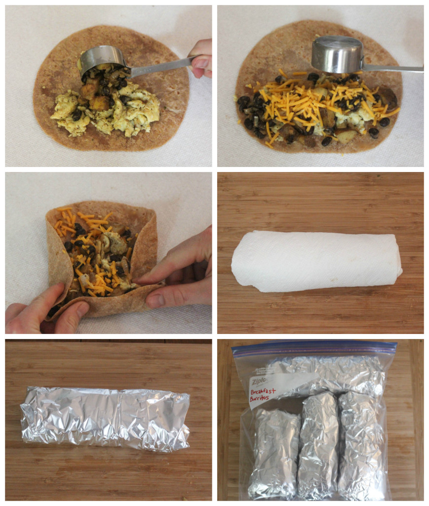 make ahead frozen breakfast burrito