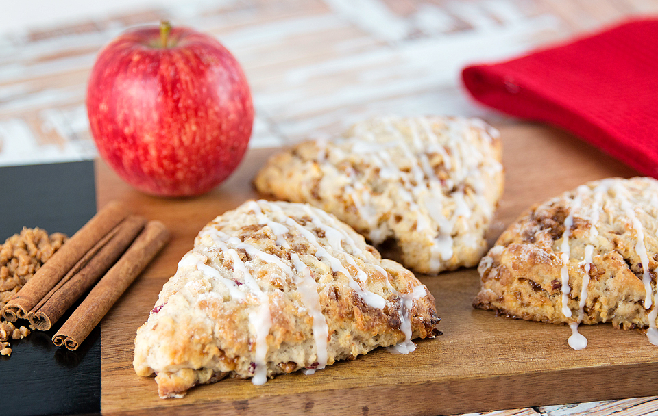 These Toffee Crunch Apple Scones are the perfect fall treat. Get the recipe, a definitive guide to apple uses, and two simple hacks for keeping your apples fresh all in one article!