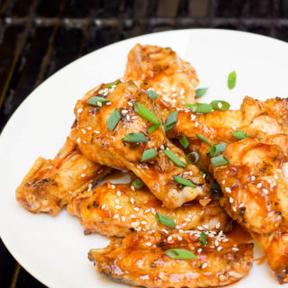 Grilled Peach Chipotle Wings