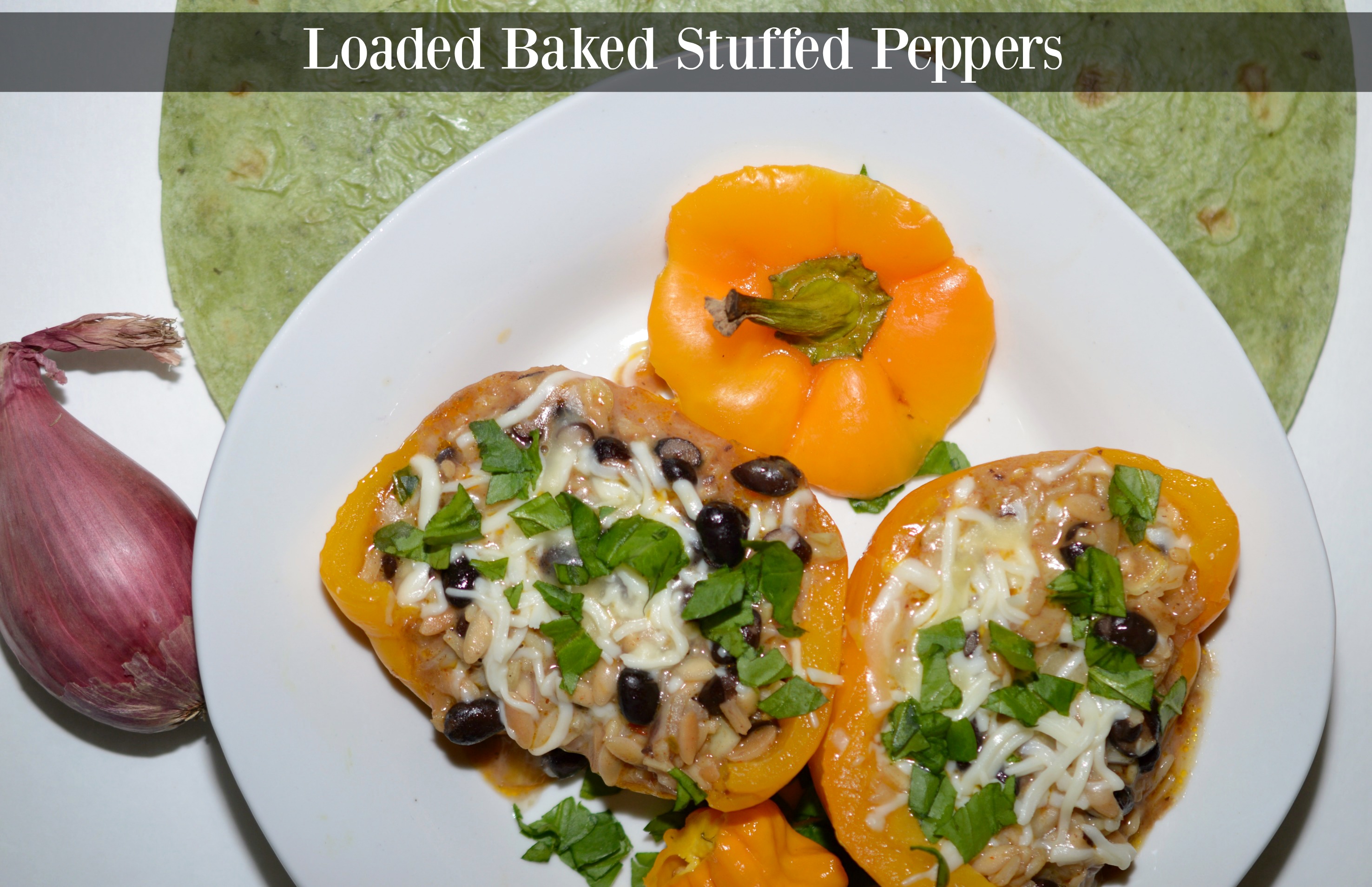 baked stuffed peppers turkey rice beans