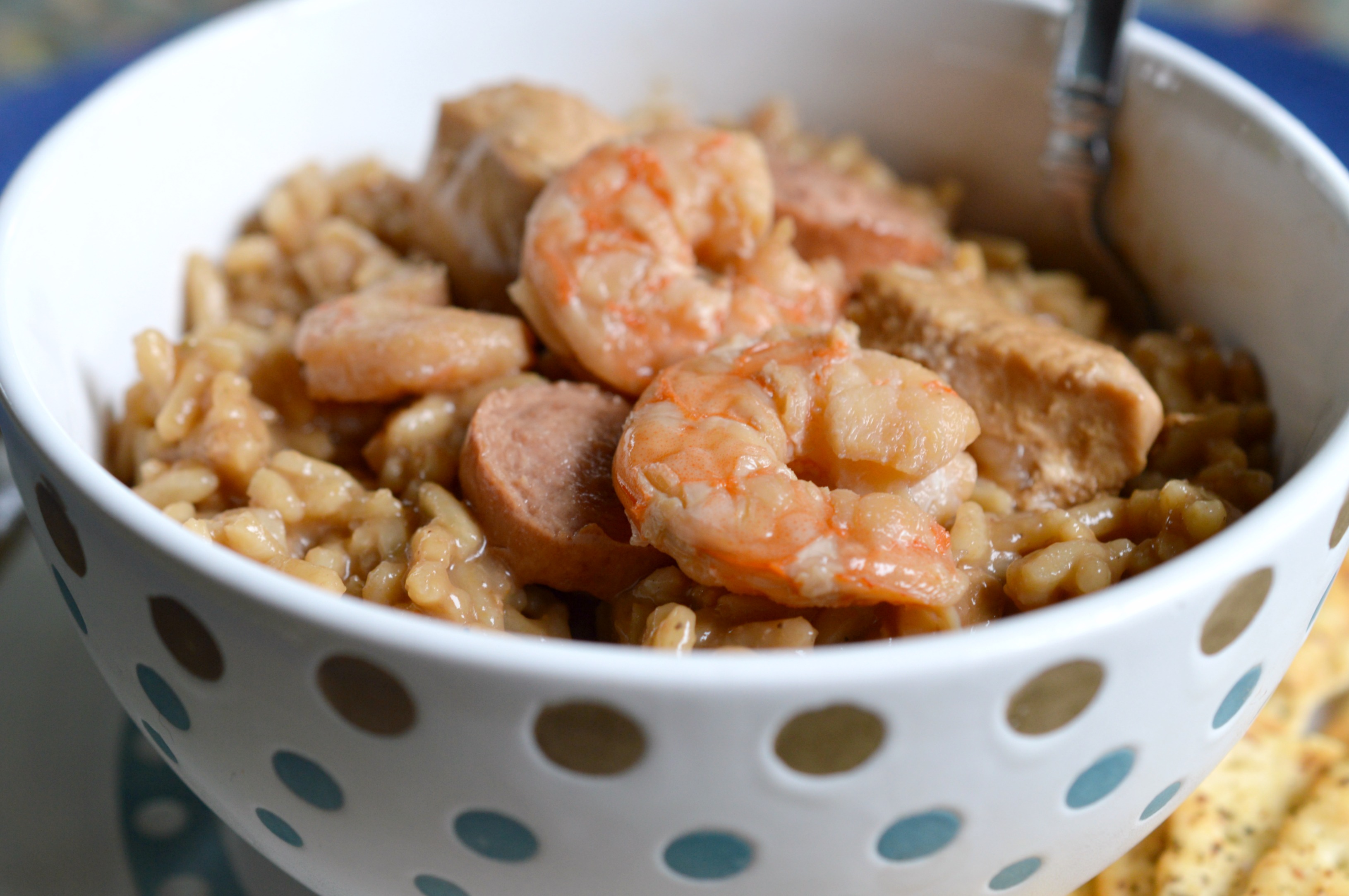 shrimp gumbo with sausage and chicken