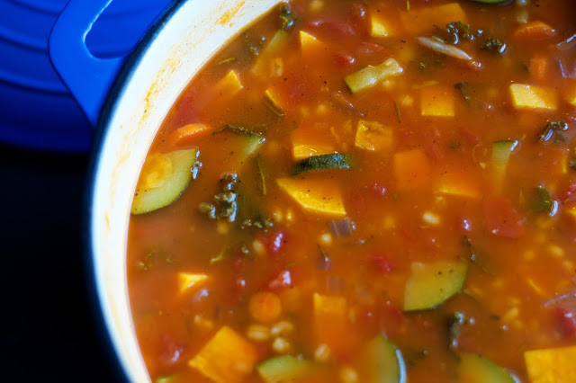 one pot autumn minestrone soup