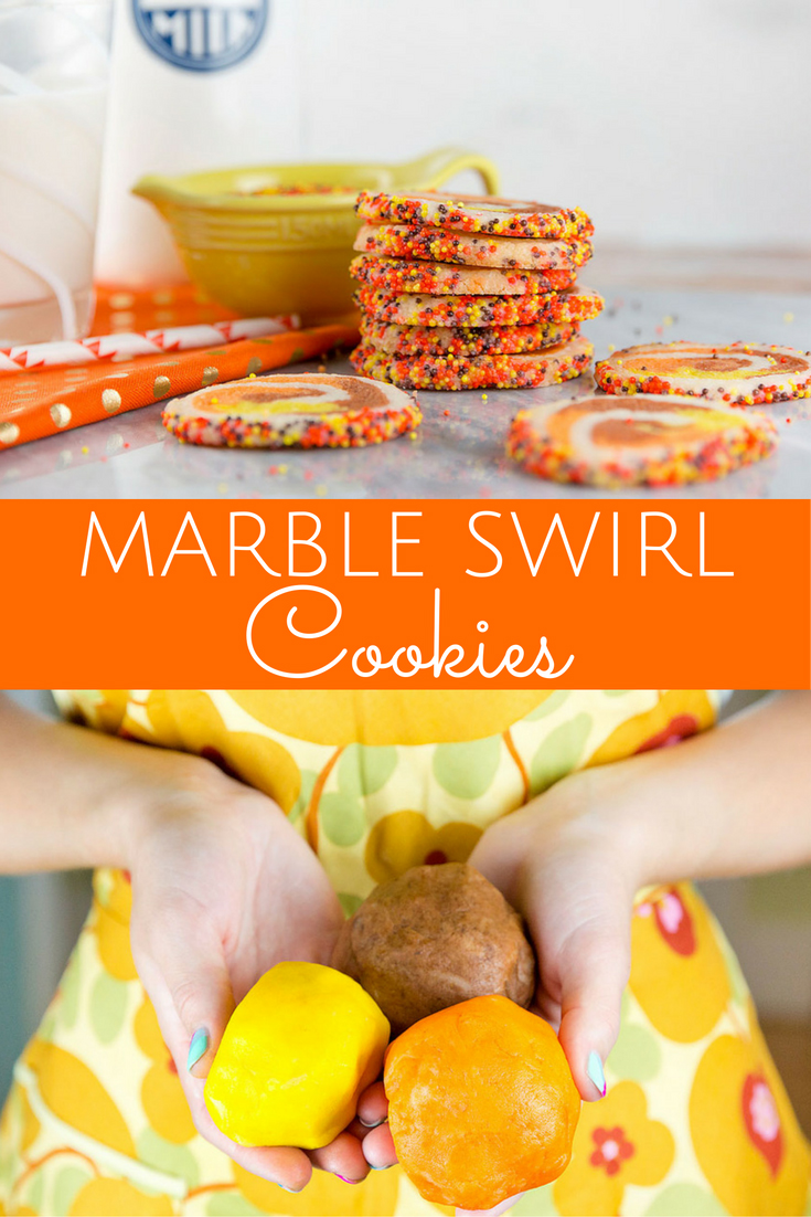 Marble Swirl Cookies for Halloween or Thanksgiving