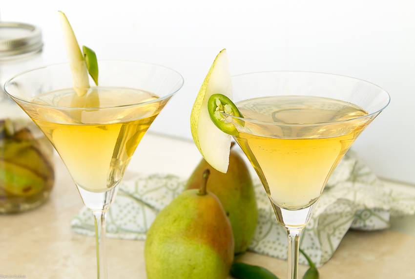 Spicy Pear Martini Recipe With Serrano Infused Vodka