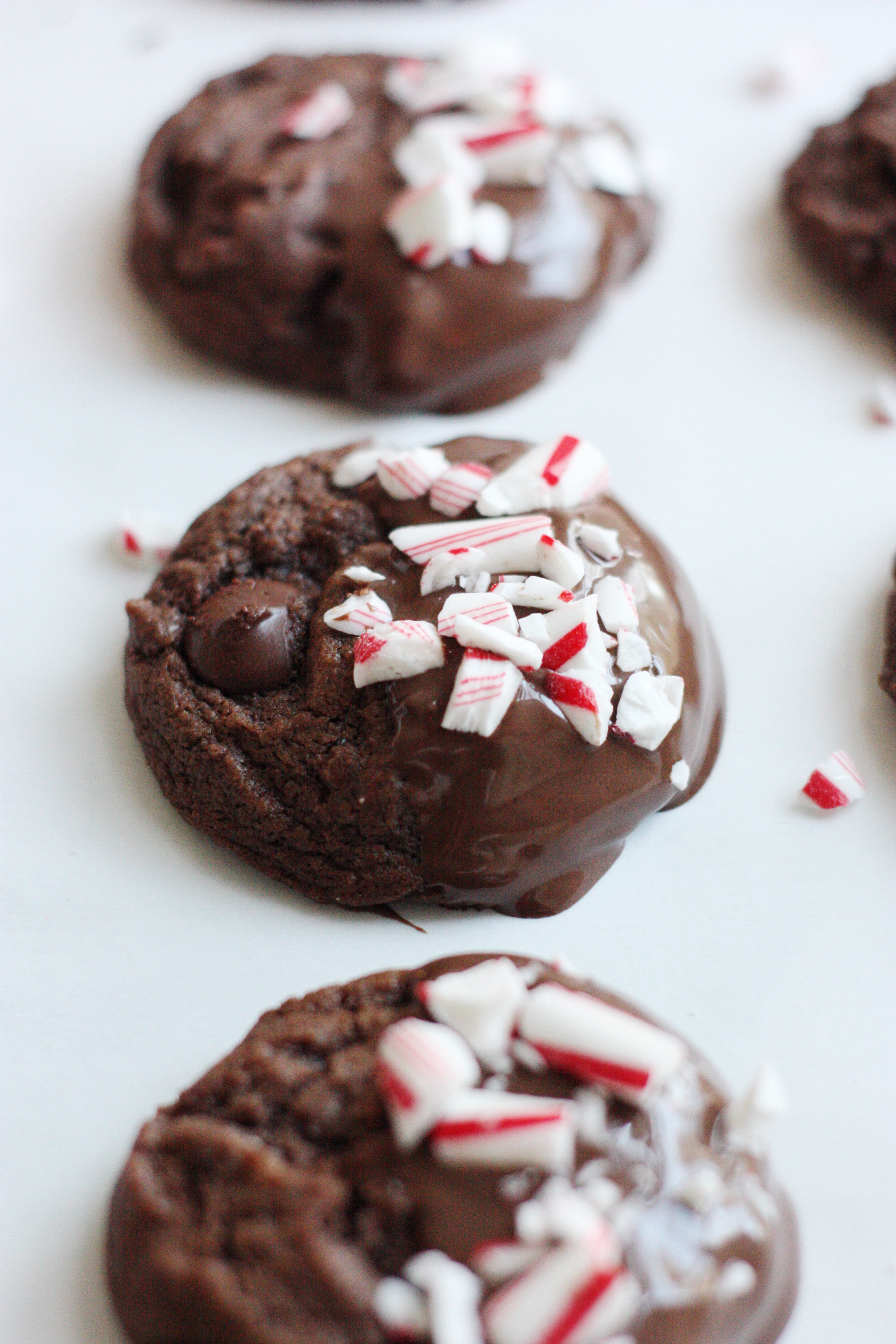 chocolate dipped peppermint cookies