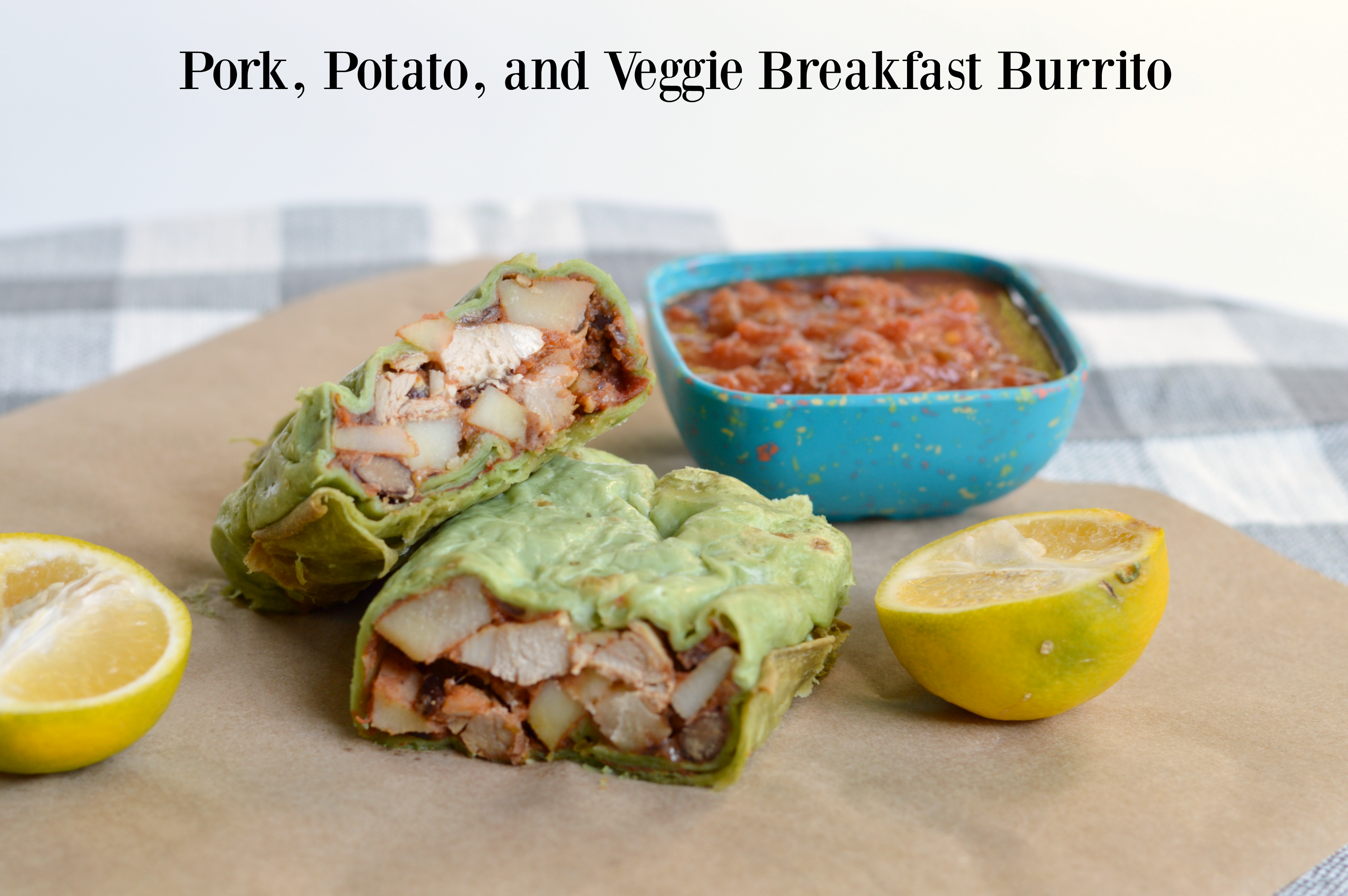 heart healthy pork and potato breakfast burritos