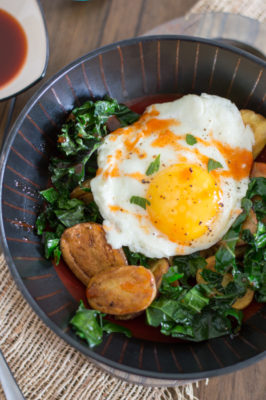 Crispy Potato and Kale Breakfast Bowls