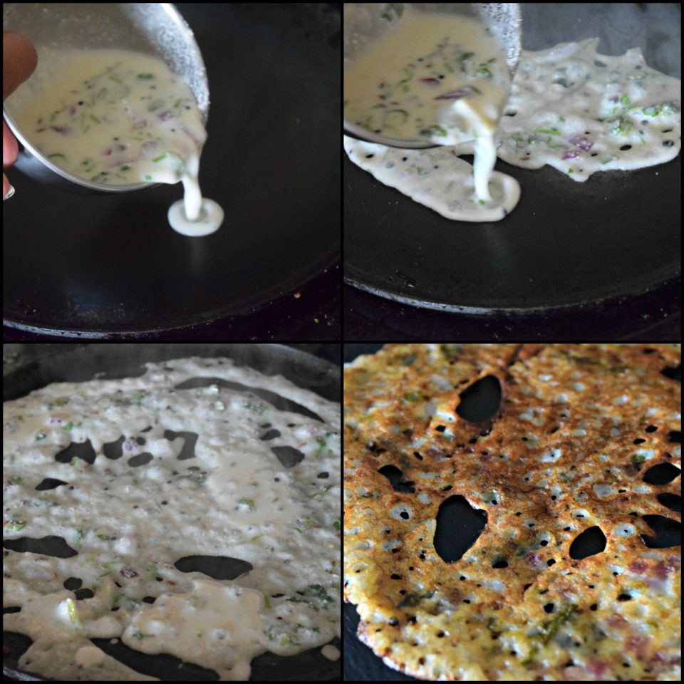 onion rava dosa indian pancake