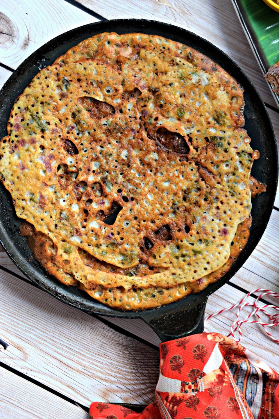onion rava dosa indian pancake