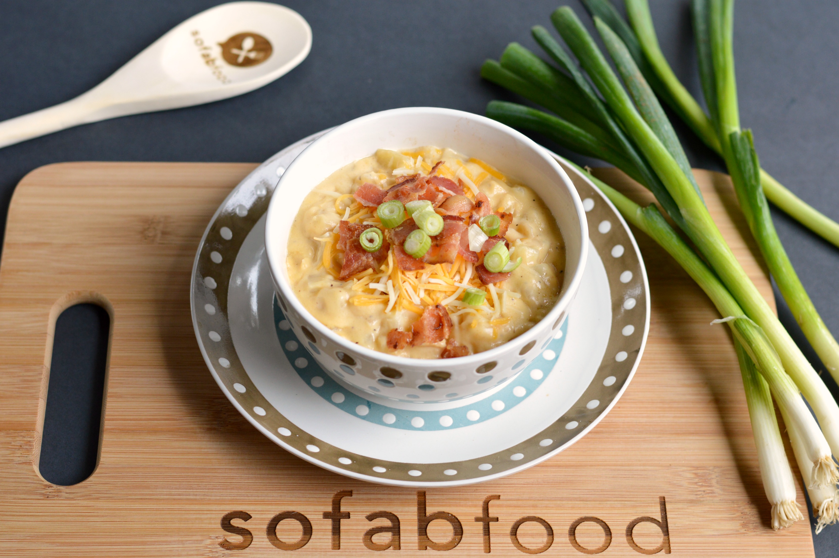 Loaded Baked Potato Soup is the perfect homemade comfort food on a chilly evening. This stove-top or slow cooker soup is loaded with potatoes, bacon, and cheese. Perfect for a weeknight dinner or hearty lunch.