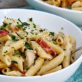 This One Pot Chicken Artichoke Pasta recipe made with artichokes, sun-dried tomatoes, and capers, is the perfect weeknight dinner. You are bound to love this hearty dish that can be ready in about 30 minutes with easy cleanup.