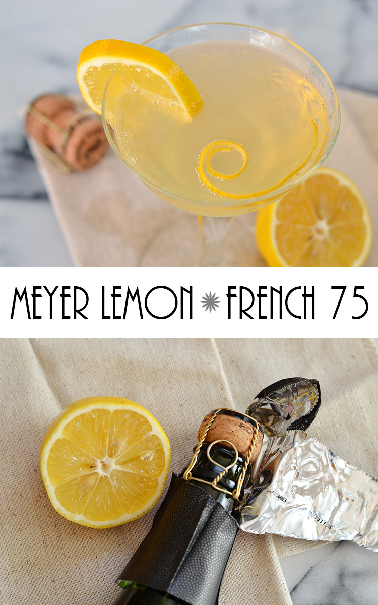 Meyer Lemon French 75 Cocktail Recipe