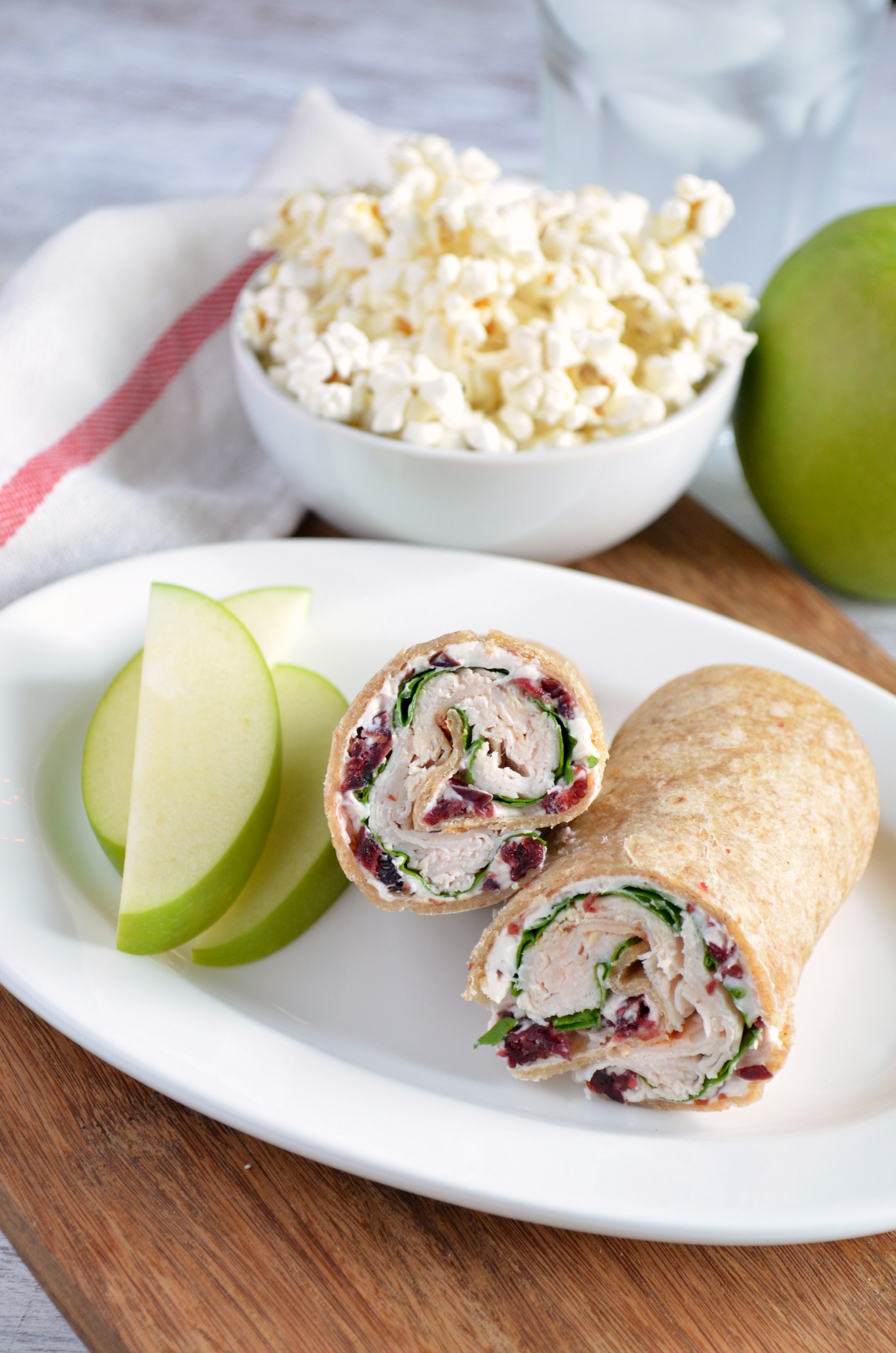 Turkey, Spinach and Cranberry Wraps