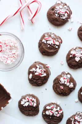 Chocolate Dipped Peppermint Cookies