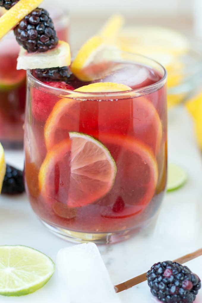 Cranberry Lemon Blackberry Mocktail