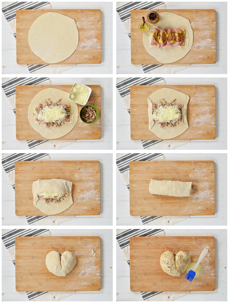 Heart Shaped Stromboli Recipe Steps