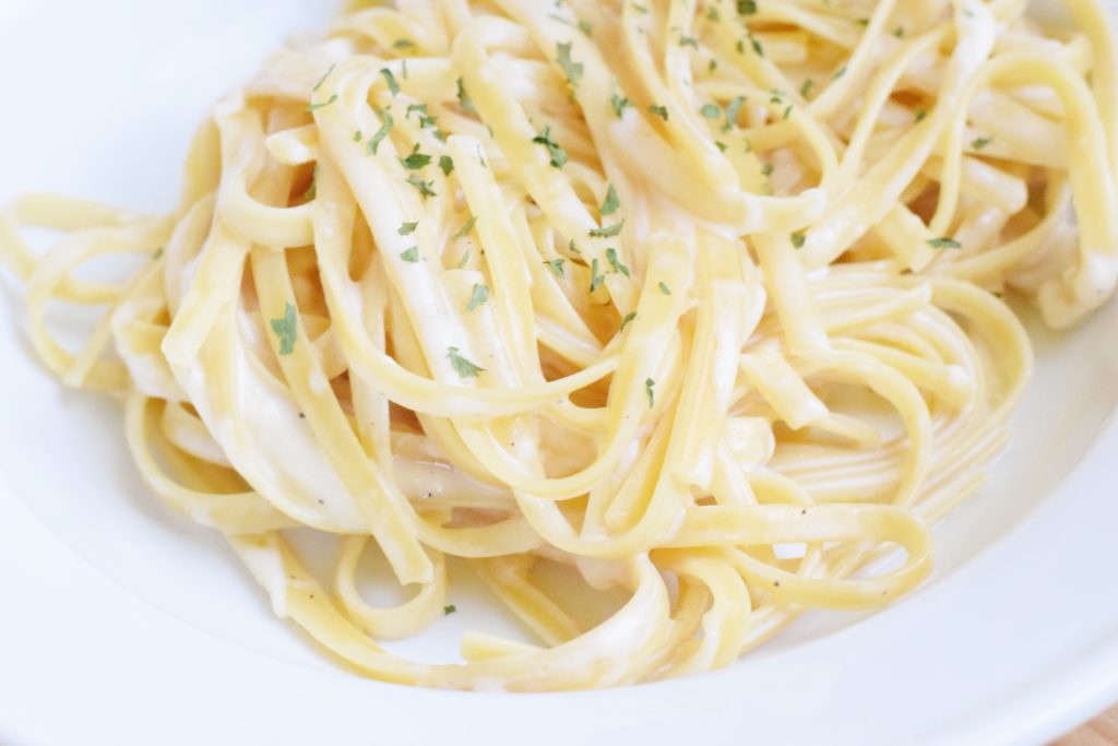 Love cheesy pasta dishes, but you need to avoid dairy? If so, you're going to love the simplicity, creaminess, and delightful flavor of this Dairy Free One Pot Fettuccine Alfredo recipe!