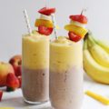 This Layered Strawberry Banana Mango Smoothie is packed with delicious flavors and is made with simple ingredients you likely have on hand. You'll never get bored with this simple smoothie recipe because when one flavor ends, another begins!