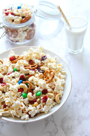 Popcorn Trail Mix After-School Snack - SoFabFood