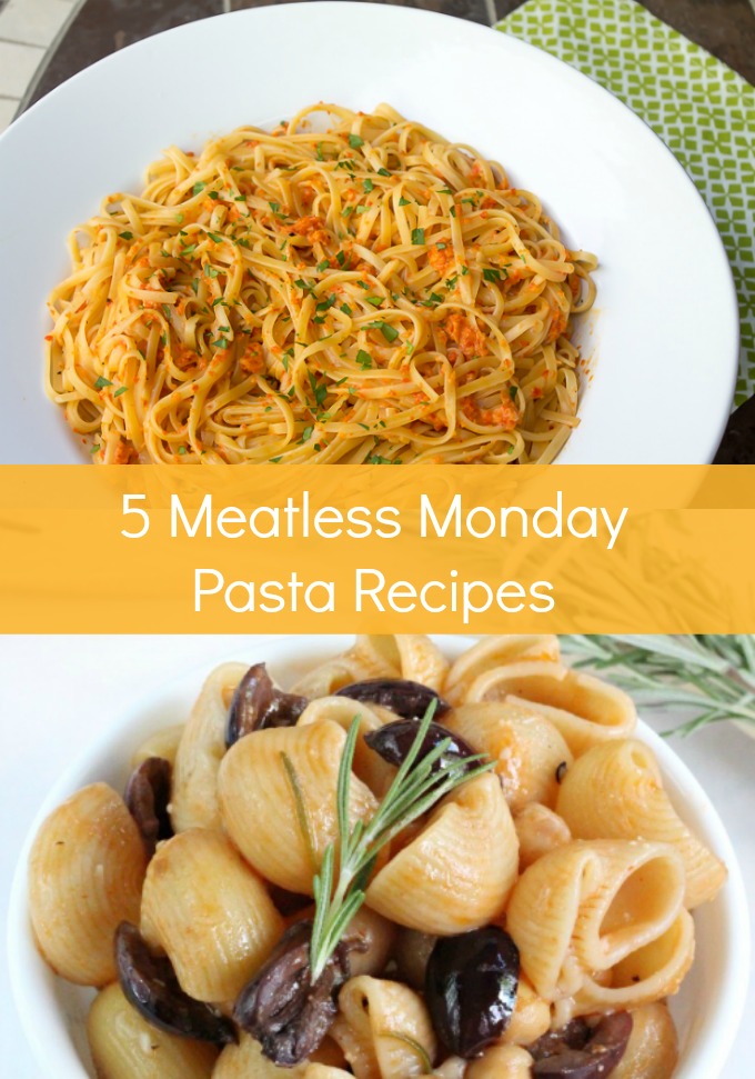 March is National Noodle Month! Celebrate with these 5 quick Meatless Monday Pasta Recipes. These meat-free dishes are so full of flavor, you will want to serve them every day of the week.