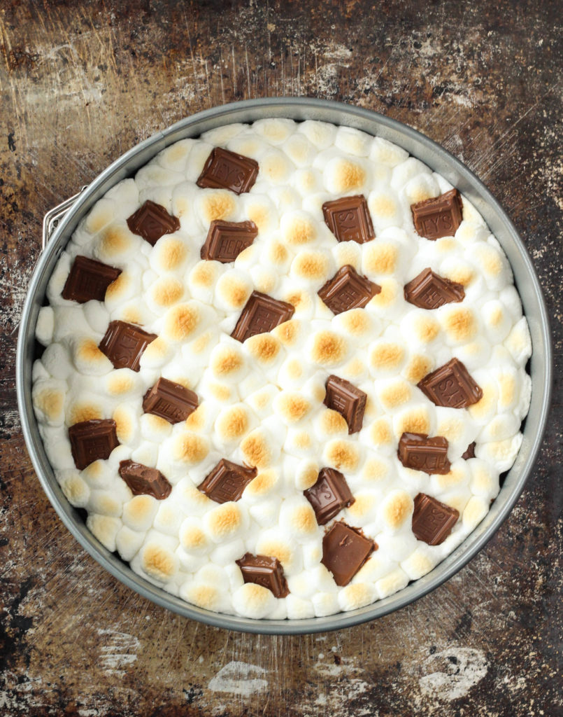 This blissful campfire inspired S'mores Dessert Pizza recipe is a just what your family needs when they long for late summer days, and sweet, gooey treats.