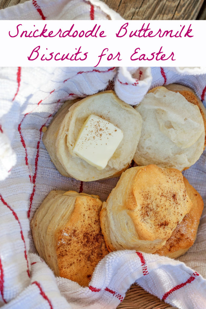 Fresh made biscuits are a warm, comforting treat that remind us of childhood. These blissful homemade Snickerdoodle Buttermilk Biscuits, with hints of cinnamon and sugar, are perfect for your Easter morning meal.