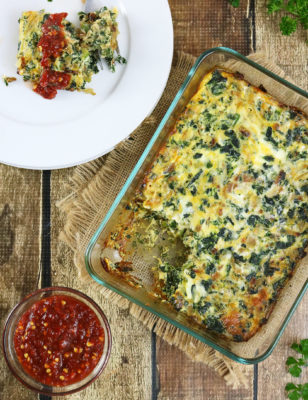 Relax at the end of the busy week and start your weekend with a savory spin by making this Kale Egg Breakfast Bake recipe packed full of wonderfully caramelized onions and fresh ginger.