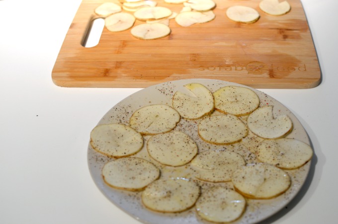Skip store bought chips in favor of this kitchen hack for fast, and easy Low Fat Microwave Potato Chips for a tasty, healthier snack.