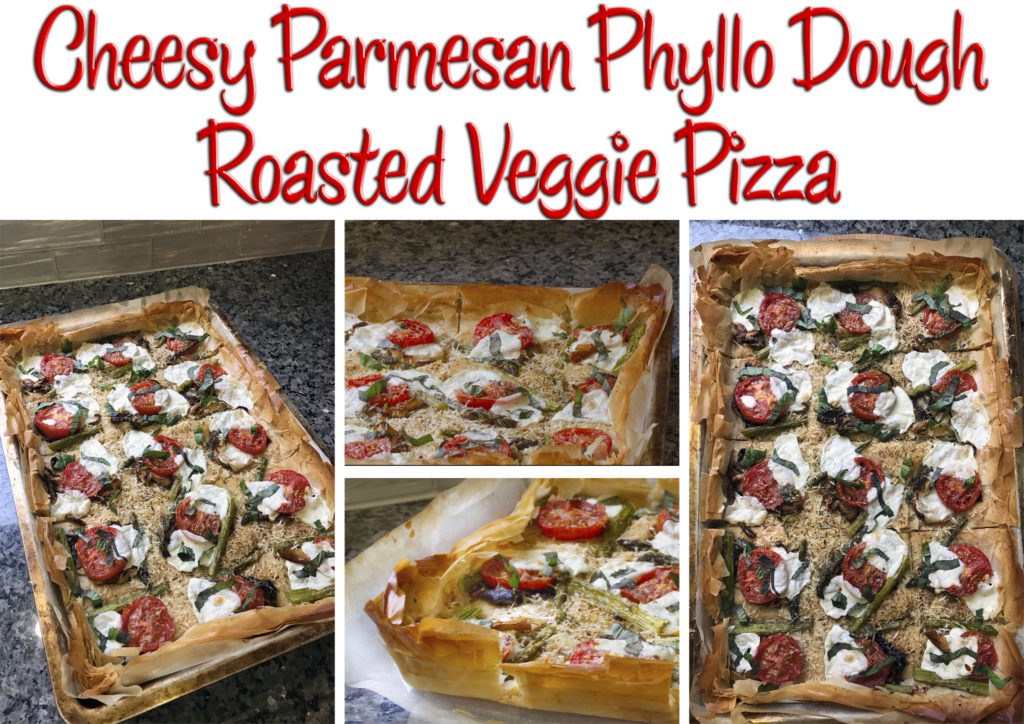 Cheesy Roasted Vegetable Phyllo Dough Pizza Recipe