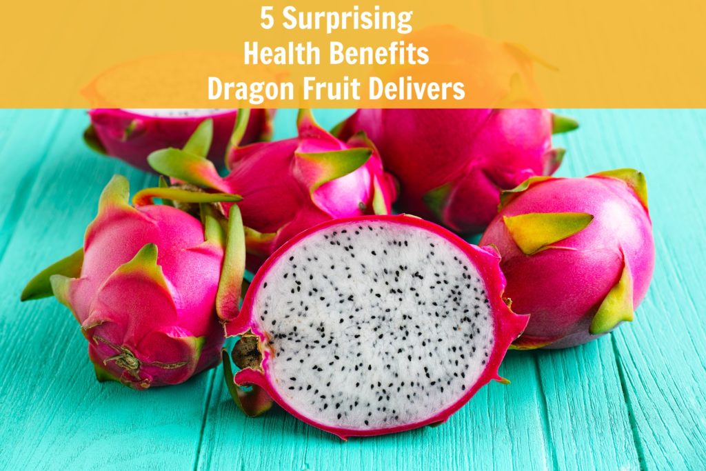 Enhance your life when you learn these five surprising health benefits Dragon Fruit delivers. This strange-looking, tropical fruit tastes pretty amazing and has health benefits you should be reaping today.