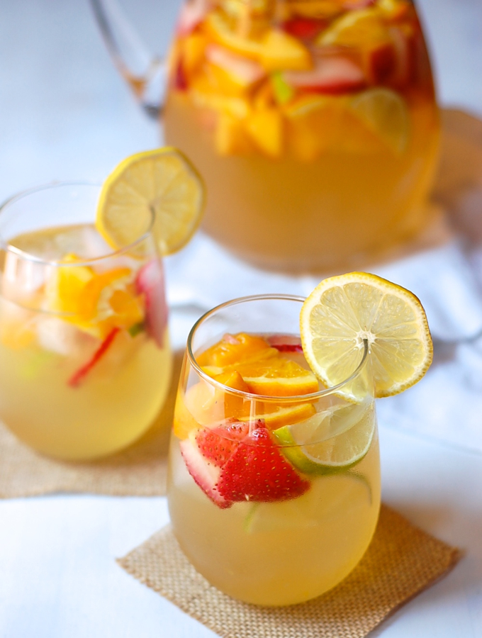 Celebrate springtime with friends and a refreshing pitcher of these Fruity Sangria Recipes made from white wine and a variety of fresh fruits.
