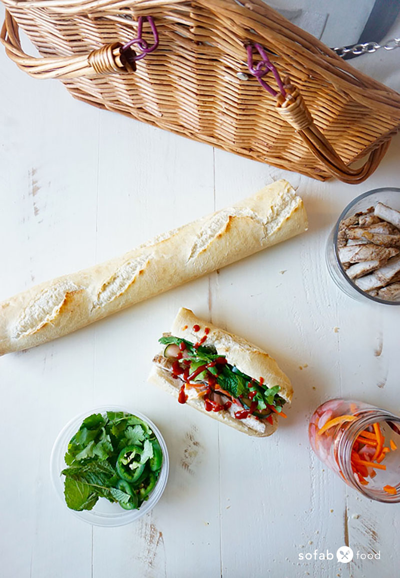 You'll discover the perfect storm of flavors and textures in this simple Vietnamese Bánh Mì Sandwich. The deep flavor of the pork, tang of the pickled vegetables, freshness of the herbs, and heat from the peppers combine in perfect harmony.
