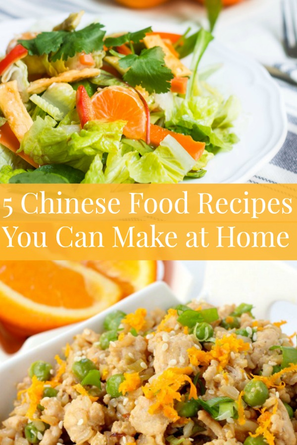 Ditch the Chinese take-out meal guilt and save some money when you make these 5 Chinese Food recipes at home. Just as delicious, but a lot healthier!