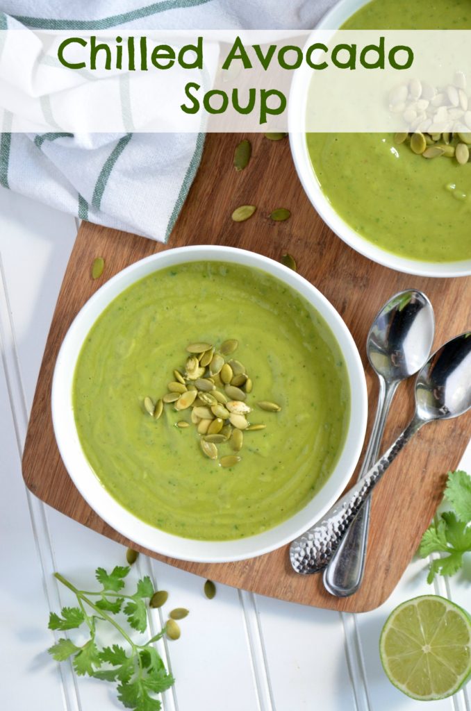 This Gazpacho-Inspired Vegan Chilled Avocado Soup is the perfect light lunch or weeknight dinner starter. A simple, 10-minute recipe that delivers a cheap healthy meal everyone will love! 