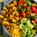 This Spiced Tofu Veggie Buddha Bowl is super easy to pull together and an array of spices ensure that this bowl is super tasty too. This mix of beautiful colors and vibrant flavors is divine!