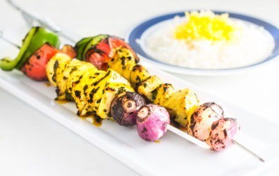 While your first thought may be hamburgers and hot dogs when it comes to grill-friendly food, nothing tastes as good over the charcoal as Grilled Saffron Chicken Kebabs. Juicy, charbroiled, and perfectly golden, these kebabs take outdoor grilling to the next level.