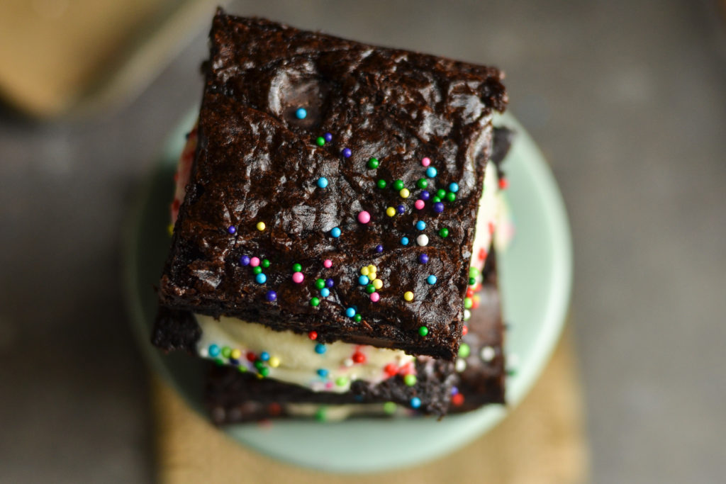 A new way to eat brownies à la mode, anyone? These simple Brownie Ice Cream Sandwiches are sure to become your new favorite summertime dessert!