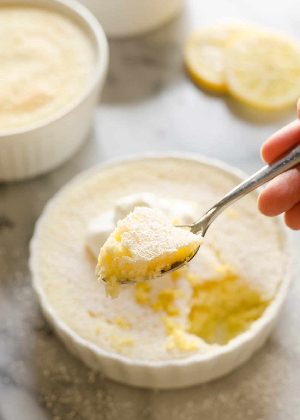 These fancy Lemon Soufflé Pudding Cakes are a single-serve dessert that takes less than an hour to make. The perfect date night mini dessert that’s also great for entertaining guests.