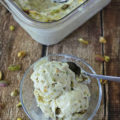 This Vegan Pistachio No Churn Ice Cream is so easy to whip up and makes for a delightfully creamy treat on a warm day. Decadent coconut condensed milk makes this a non-dairy lover's dream come true.
