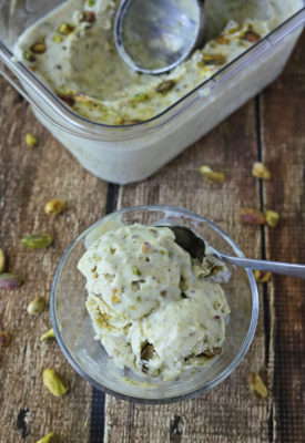This Vegan Pistachio No Churn Ice Cream is so easy to whip up and makes for a delightfully creamy treat on a warm day. Decadent coconut condensed milk makes this a non-dairy lover's dream come true.