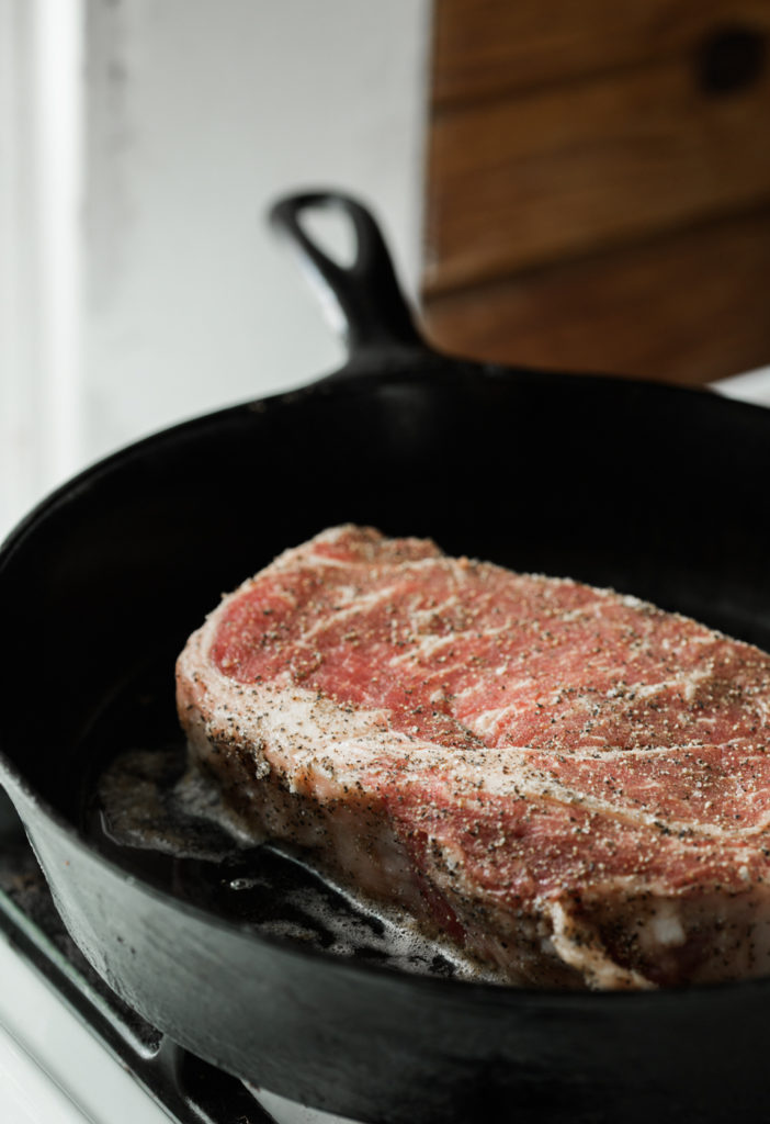 This Bourbon Glazed Ribeye Steak recipe is a fresh twist on a classic favorite. Cooked in a cast iron skillet, this steak is a one-of-a-kind flavor sensation!