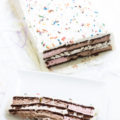 This No-Bake Ice Cream Cake recipe is the perfect way to keep you and the kids deliciously entertained and happy all summer break long!