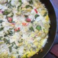 Whip up this One-Pan Artichoke Roasted Red Pepper Frittata recipe first thing in the morning for an easy-to-make breakfast or enjoy it at the end of the day as a breakfast-for-dinner treat you can't resist.