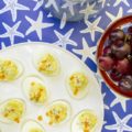 Show your patriotic pride at your next outdoor gathering when you make this simple and unique Red, White, and Bleu Deviled Eggs recipe. Adding savory mix ins to traditional deviled eggs makes them even more special for the holidays!