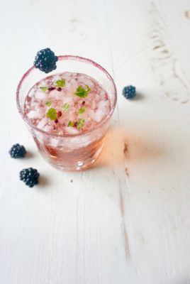 Enjoy the fresh flavors of summer while you wind down after a busy day when you make this simple Blackberry Mint Vodka Splash Cocktail with fresh farmers market finds!