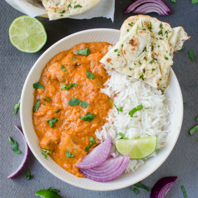 This simple Indian Butter Chicken Masala Curry is an easy weeknight meal that's perfect for entertaining guests. This restaurant-style, Indian-inspired dish is full of bold and spicy flavors that will satisfy any palate.
