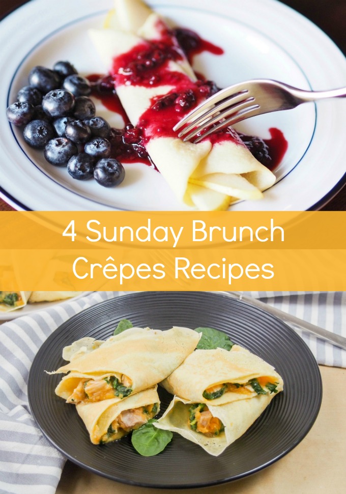Elevate your morning meal with four easy Sunday Brunch Crepes Recipes full of sweet and savory fillings. Impress friends and family with these elegant, yet simple, dishes!