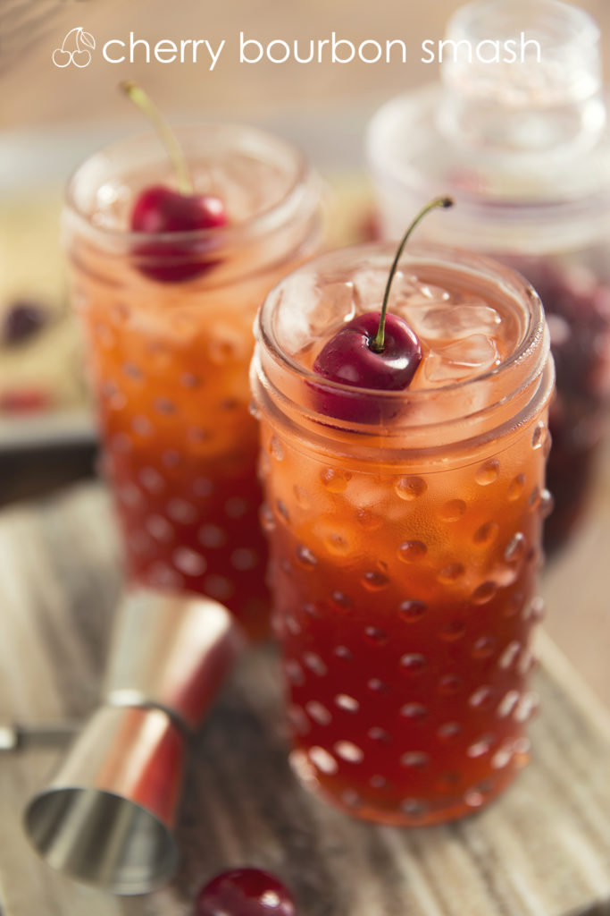 Cherry Bourbon Smash Cocktail Recipe